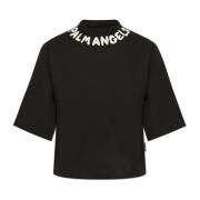 Palm Angels T-shirt med logotyp Black, Dam