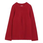 Loulou Studio Rundhalsad T-shirt Red, Dam