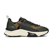 Valentino Garavani Camouflage Rockstud Platta Skor Multicolor, Herr