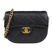 Chanel Vintage Pre-owned Laeder axelremsvskor Black, Dam