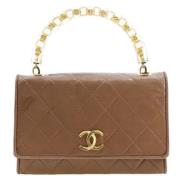 Chanel Vintage Pre-owned Laeder handvskor Beige, Dam