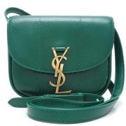 Yves Saint Laurent Vintage Pre-owned Laeder crossbodyvskor Green, Dam