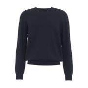 AlphaTauri Crew Neck Logo Patch Sweater Blue, Herr