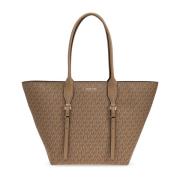 Michael Kors Väska Moore i shopperstil Beige, Dam