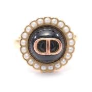 Dior Vintage Pre-owned Metall ringar Yellow, Dam