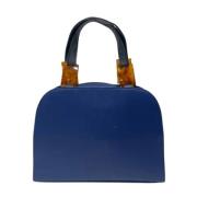 Yves Saint Laurent Vintage Pre-owned Laeder handvskor Blue, Dam