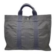 Hermès Vintage Pre-owned Canvas handvskor Gray, Dam