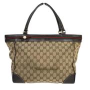 Gucci Vintage Pre-owned Canvas gucci-vskor Beige, Dam