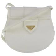 Saint Laurent Vintage Pre-owned Laeder crossbodyvskor White, Dam