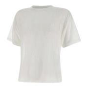 IRO Vit T-shirt med Tapered Effekt White, Dam