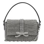 Self Portrait Rhinestone Micro Bag Silver Handväska Gray, Dam