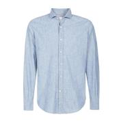 Eleventy Denim Dandy Skjorta Blue, Herr