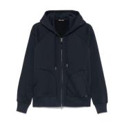 Tom Ford Blå Hoodie med Fickor Blue, Herr