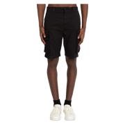 C.P. Company Cargoshorts i Stretch Twill Tyg Black, Herr