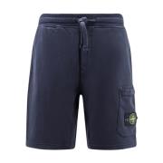 Stone Island Bomull Bermuda Shorts med Dragsko Blue, Herr