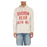 Barrow Mysig Teddy Hoodie i Bw009 White, Herr