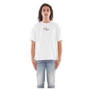 Diesel Oval D Tee Shirt White, Herr