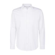 Eleventy Dandy Långärmad Jersey Skjorta White, Herr