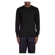 Costumein Stickad Crewneck Tröja Black, Herr