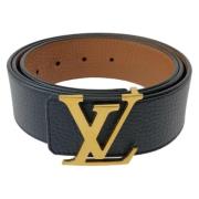 Louis Vuitton Vintage Pre-owned Laeder skrp Black, Herr