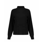 Geisha Elegant Jacquard Pullover med ståkrage Black, Dam