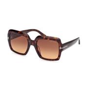 Tom Ford Stiliga solglasögon för modeentusiaster Brown, Unisex