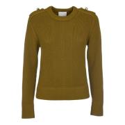 Forte Forte Stiliga Girocollo Sweaters Green, Dam