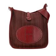 Hermès Vintage Pre-owned Canvas axelremsvskor Red, Dam