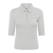 Gestuz Polo Mel Top Grå T-shirt Gray, Dam