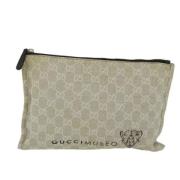 Gucci Vintage Pre-owned Canvas gucci-vskor Beige, Dam