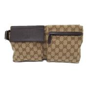 Gucci Vintage Pre-owned Canvas gucci-vskor Beige, Dam