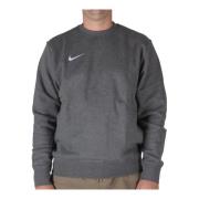 Nike Oversized Bomullsblandning Sweatshirt Höst/Vinter Stil Gray, Herr