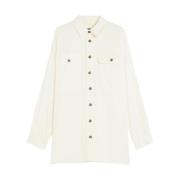 Max Mara Weekend Beige Oversized Flanellskjorta med Knappar Beige, Dam