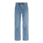 Moschino Jeans med Justerbar Midja och Slim Fit i Distressed Denim Blu...