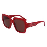 Karl Lagerfeld Röda Acetat Solglasögon Red, Dam