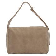 Estro Kvinnors Sand Beige Messenger Väska gjord av Premium Italienskt ...