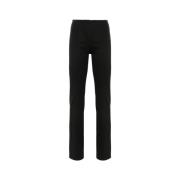 Alysi Svarta Slim Stretch Byxor Black, Dam