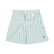 Sporty & Rich Grön och vit bomull poplin shorts Green, Dam