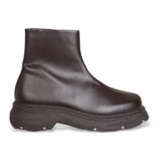 Phileo Veganläder Trucker Boots i Brun Brown, Herr