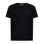 Dsquared2 V-ringad T-shirt Black, Herr