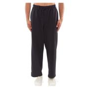 Y-3 Svarta lösa trackpants med 3 ränder Black, Herr