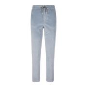 Eleventy Sammet Joggingbyxor Blue, Dam