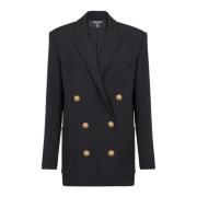 Balmain Ullblazer med knappar Black, Dam