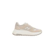 Hogan Beige Lågtoppsneakers med Naturliga Detaljer Beige, Dam