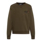 Dsquared2 Sweatshirt med präglat logotyp Green, Herr