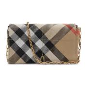 Burberry Mini Chain Bag i Sand Beige, Dam