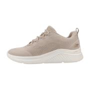 Skechers Beqväm Arch Sneakers Beige, Dam