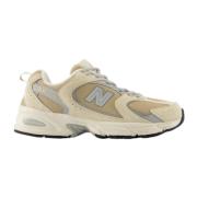 New Balance Beige Suede-Mesh Lifestyle Sneakers Beige, Dam