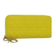 Dior Vintage Pre-owned Laeder plnbcker Yellow, Dam