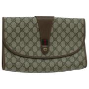 Gucci Vintage Pre-owned Laeder kuvertvskor Beige, Dam